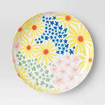 10" Floral Dinner Plate White - Room Essentials™