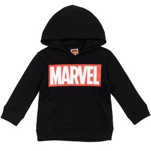 Marvel Comics Iconic Logo Fleece Pullover Hoodie Toddler to Big Kid - 1 of 4