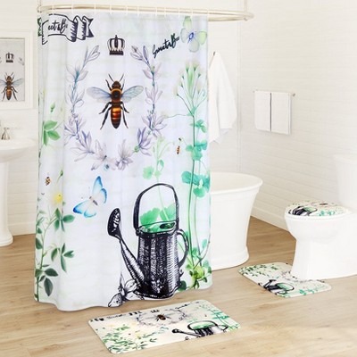 The Lakeside Collection Honey Bee Memory Foam Fashion Bath 16 Pc Set