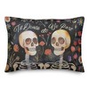 Creative Products Til Death Do Us Part Floral Skeletons 14 x 20 Spun Poly Pillow - 2 of 3