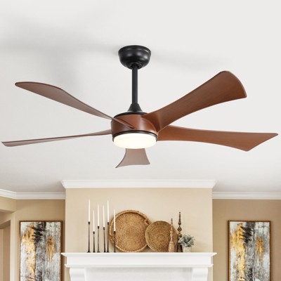 52 Inch High CFM Modern Ceiling Fan with Lights and Remote for Bedroom Living Room Farmhouse Patio Porch Reversible DC Motor Noiseles