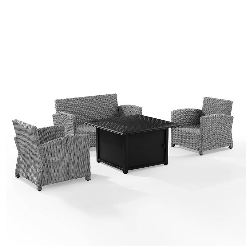 Bradenton 4pc Wicker Seating Set with Fire Table - Crosley
, 6 of 17