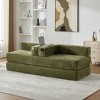 TinyHomie Folding Sofa Bed with Pillows, Convertible Chair Floor Couch and Sleeping Mattress, Foldable Memory Foam Sleeper, Green - 4 of 4