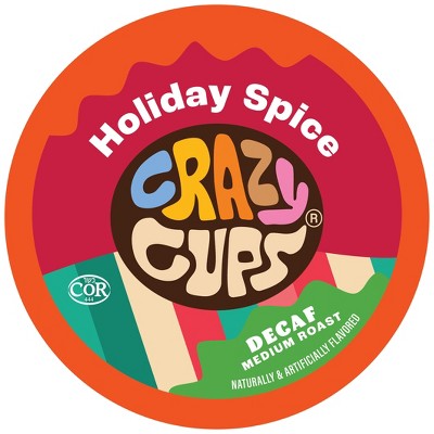 Crazy Cups Decaf Holiday Spice Flavored Coffee Pods
