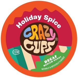 Crazy Cups Decaf Holiday Spice Flavored Coffee Pods - 1 of 4