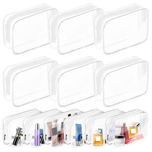 Generic Clear Makeup Bag,Portable Travel Toiletry Bags with Zipper, - 1 of 4