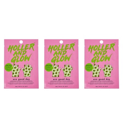 Holler and Glow Put Your Hands In The Air Nourishing Hand Mask Trio - 1.83 fl oz