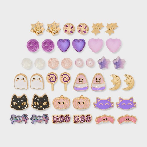 Girls 20pk Halloween Earring Set Cat Jack Target