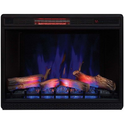 ClassicFlame 33-Inch Black 3D Infrared Electric Fireplace Insert