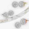 Chic Round Halo Stud Earrings Showcasing Clear Cubic Zirconia, Perfectly Designed to Add a Touch of Classic Elegance and Sparkle to Any Outfit - 4 of 4