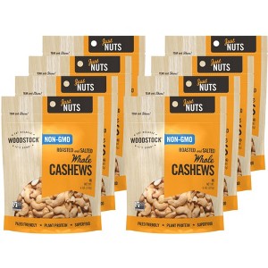 Woodstock Non-GMO Whole Roasted and Salted Cashews - Case of 8/6 oz - 1 of 4