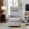 Swivel Recliner Manual Recliner Chair Linen Upholstered Nursery Chair With Adjustable Back And Footrest For Living Room-Maison Boucle - 2 of 4