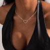 14K Gold Plated Heart Necklace for Women, Dainty Love Pendant Choker, Delicate Gold Jewelry Gift for Her, Trendy Festival Birthday Present - 3 of 4