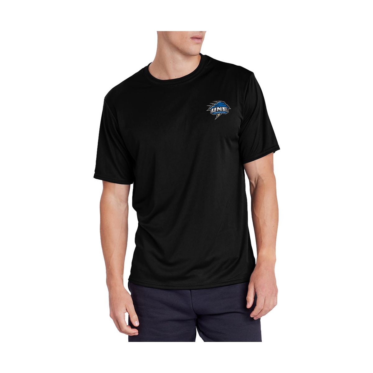 Men's University of New England Men's Sport Active T-Shirt Left Chest Logo