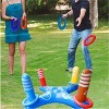 Skirfy Pool Toys Games Set, Floating Basketball Hoop Inflatable Cross Ring Toss Game Toys Blue - 2 of 4
