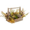 Artificial Plant - Faux 25" Lotus & Fern Wood Planter - FXP1065 - Multicolored - Safavieh - 4 of 4