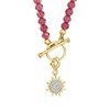 Ross-Simons 60.00 ct. t.w. Garnet Bead Toggle Necklace in 18kt Gold Over Sterling - 2 of 4