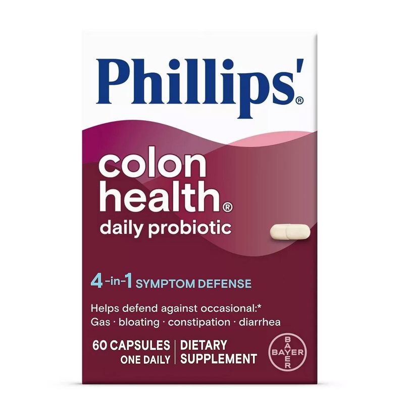 Phillips' Probiotic Colon Health Digestive Health Daily Supplement Capsules, 1 of 12