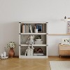 Farmhouse Book Shelf with Storage Open Display Bookshelves - 2 of 4