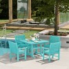 WestinTrends Malibu 5-Piece HDPE Outdoor Patio Chair and Square Table Dining Set - 2 of 4