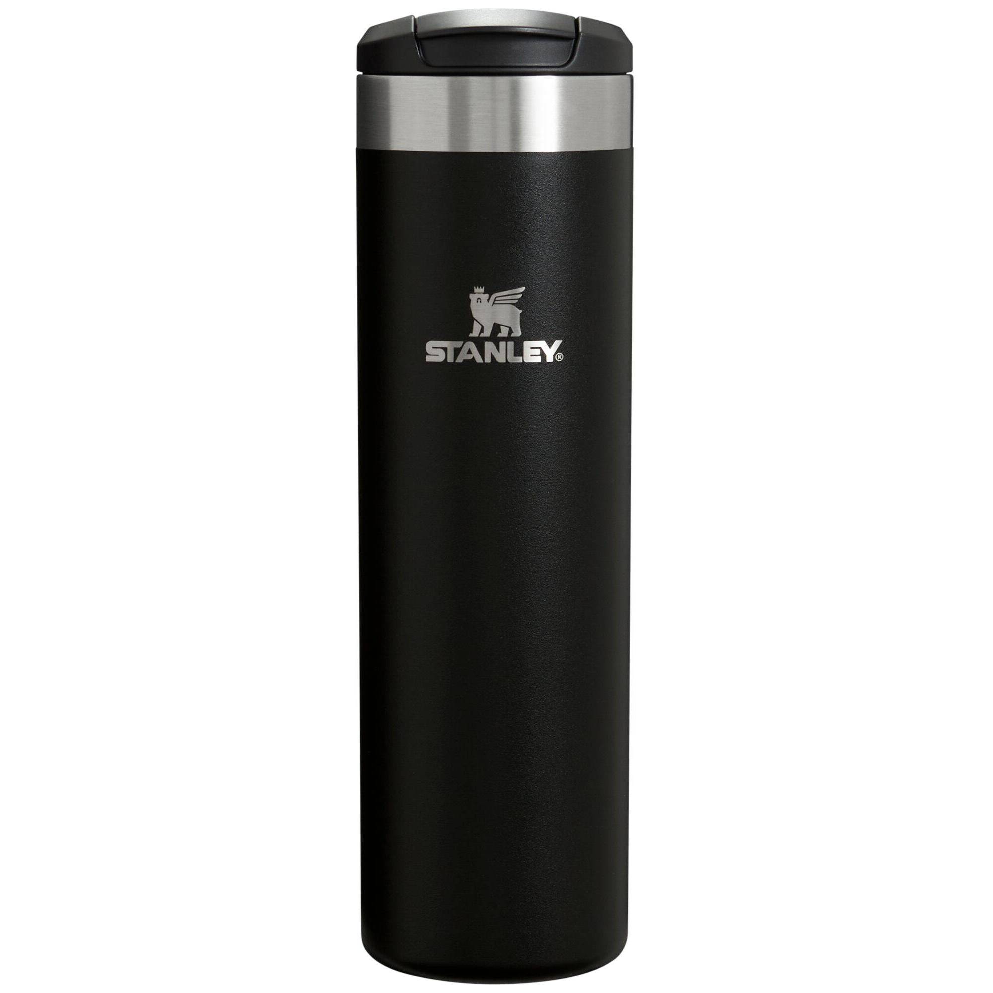 Stanley 20 oz Stainless Steel Aero Light Transit Bottle Black: Dishwasher-Safe Tumbler for Hot & Cold Beverages