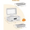 Electric Roll Top Chafing Dish Buffet Set with Touch Screen, Catering Food Warmer with 1 Full Size and Glass Window for Party, Wedding - 3 of 4