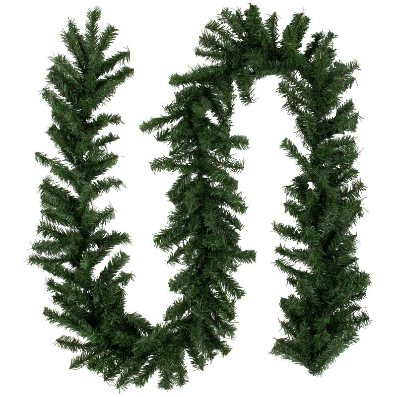 Northlight 9' x 10" Unlit Green Canadian Pine Artificial Christmas Wreath, 1 of 9