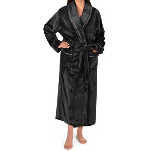 PAVILIA Soft Plush Women Fleece Robe, Cozy Warm Housecoat Bathrobe, Fuzzy Female Long Spa Robes - 1 of 4