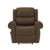 HL Home, Wall Hugger Recliner in Distressed Saddle Brown Faux Leather - 3 of 4