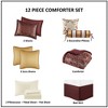 Grungis 12 Piece Polyester King Printed Cotton Bedding Comforter Sets with Bed Sheets,Comfort Sheets Set for Bedroom - 3 of 4