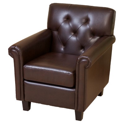 Veronica Tufted Club Chair Brown - Christopher Knight Home