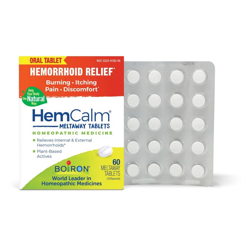 Boiron HemCalm Homeopathic Medicine For Hemorrhoid Relief  -  60 Tablet, 1 of 5