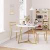 3 Piece Round Kitchen Table Set, Dining Table and Chairs for 2, Modern Dining Table Set with 2 Heat Resistant Placemats, for Small Space - 2 of 4