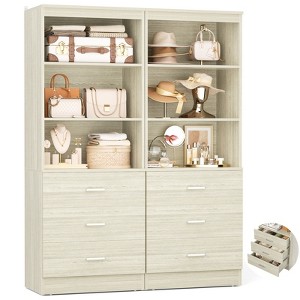 Besiost 24-In Closet Organizer System with Wooden Drawers - 1 of 3