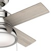 Hunter Fans 36" Loki Lighted Ceiling Fan Polished Nickel Finish with Reversible Blades for Indoor Use - 2 of 4