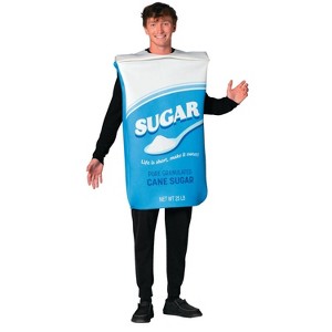 Imposta Costumes Adult Bag of Granulated Sugar Costume Bodysuit Blue One Size - 1 of 4