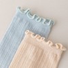 Anna-Kaci Women's Ribbed Crew Socks with Ruffle Lettuce Trim Soft Stretch Knit Comfortable Everyday 5-Pack - 4 of 4