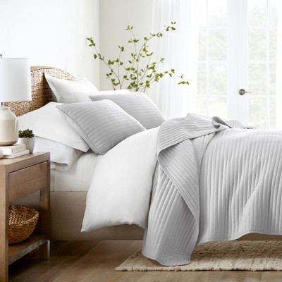 Stripes Floral and Diamonds Quilted Coverlet Set With Shams - Becky Cameron
