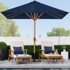 Best Choice Products 9ft Deep Square Solar LED Lighted Patio Umbrella w/ Faux Wood Texture, UV-Resistant - 3 of 4