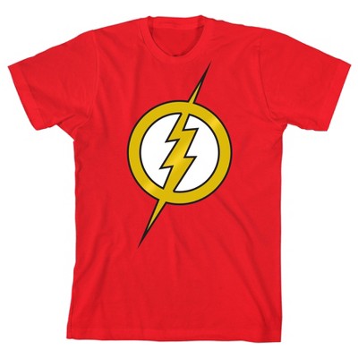 The Flash Lightning Bolt Emblem Youth Red Graphic Tee