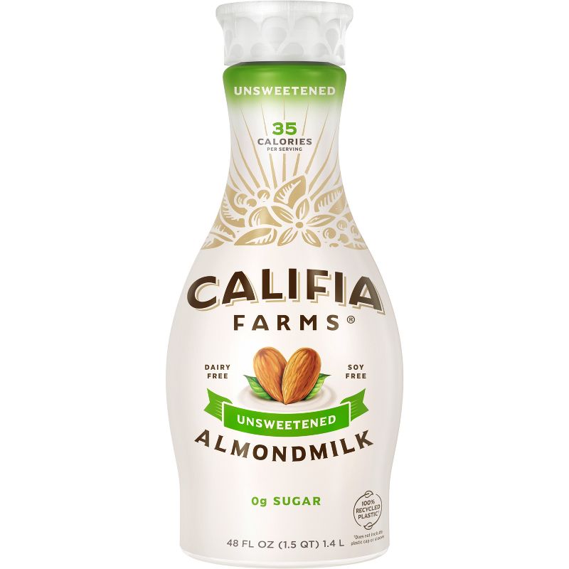 Califia Farms Unsweetened Almond Milk - 48 fl oz, 1 of 10
