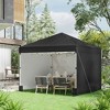 Resenkos Patio Garden Pergola, Pergola Canopy,10' x 10' Pop Up Canopy Tent with 3 Sidewalls, Leg Weight Bags and Carry Bag, Black - 4 of 4