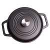 Victoria 4qt Cast Iron Dutch Oven with Premium Stainless Steel Knob Black - 4 of 4