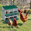 Chicken Nesting Boxes, Chicken Egg Laying Box with Chicken Perch, Roll Away Nest Box for Chicken Coop Hens Poultry - 4 of 4