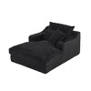 47.24" Modern Compression Sofa with Double-Layer Cushion, S-Shaped Armrest & Lumbar Pillow - 4 of 4