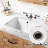 Whizmax Bathroom Vessel Sinks, Bathroom Sink, Ceramic Lavatory Vanity Vessel Sink with Overflow, Rectangle Sink, White - 3 of 4
