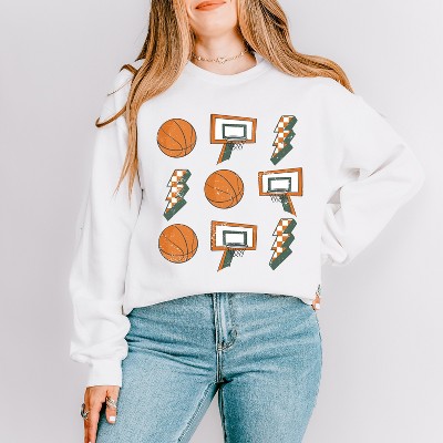 Simply Sage Market Women's Graphic Sweatshirt Basketball Collage