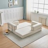 74" Modern 3-Seater Corduroy Sofa Bed with Tri-Fold Design, Ergonomic Comfort & Easy Assembly for Compact Living Rooms and Apartments - 4 of 4