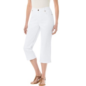 Woman Within Plus Size Capri Stretch Denim Jean - 1 of 4