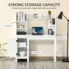 Resenkos Desk with Shelves,Computer Desk W/ Hutch, Home Office Desk W/ Storage Cabinet, White - 2 of 4